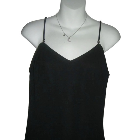 Jessica McClintock Gunne Sax Dress Vintage 90s Black Bling y2k Fairy Goth Witchy - Picture 7 of 15